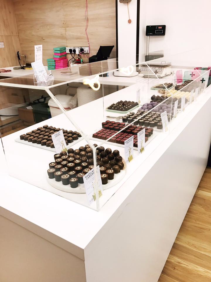 Chocolate shop counter